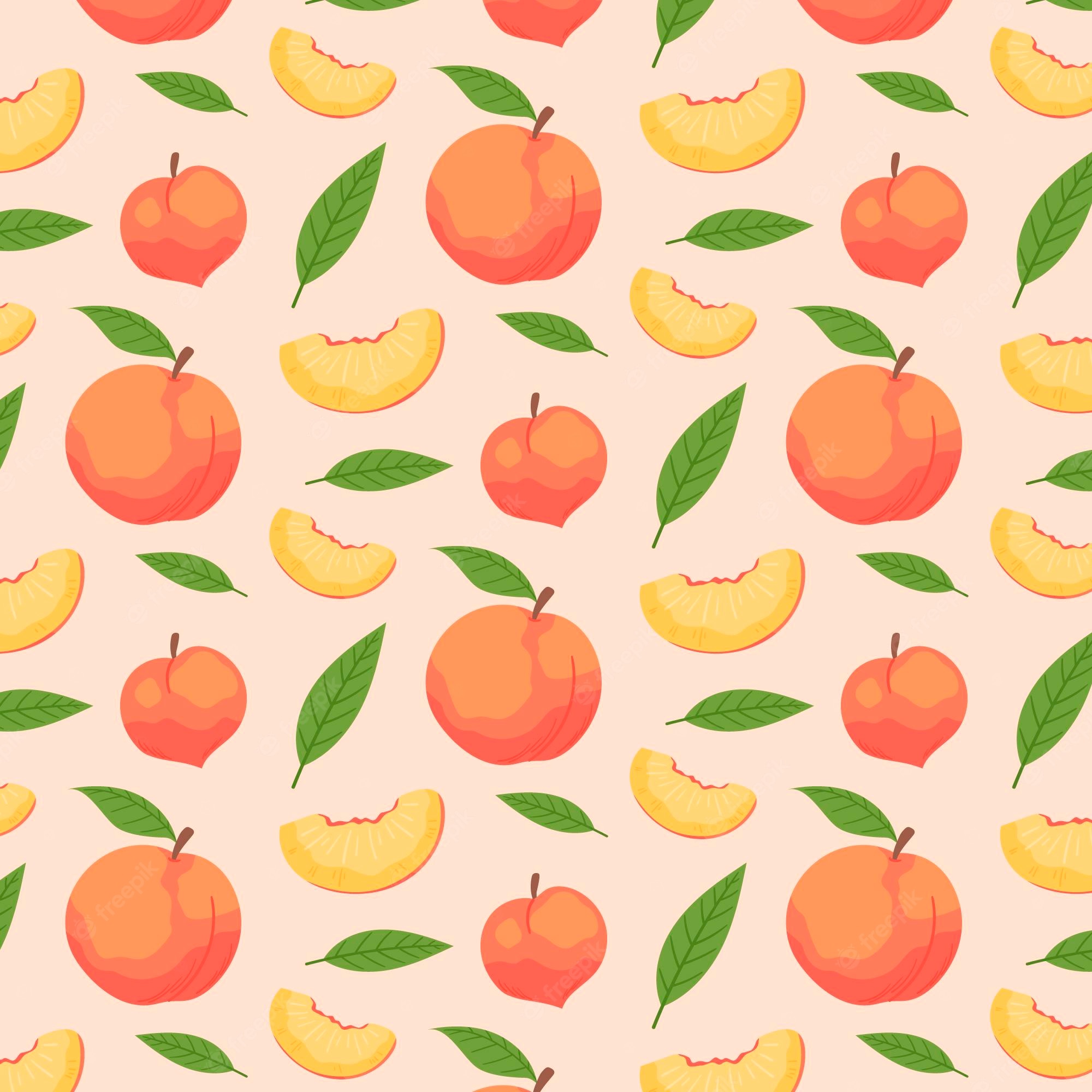 Peach Fruit Background