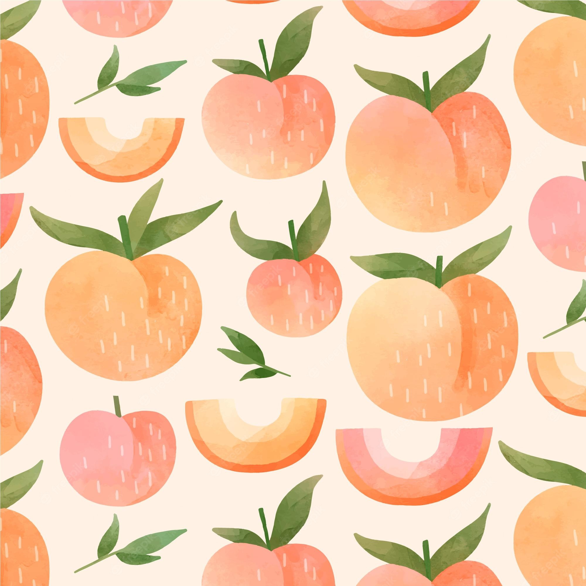 Peach Fruit Background