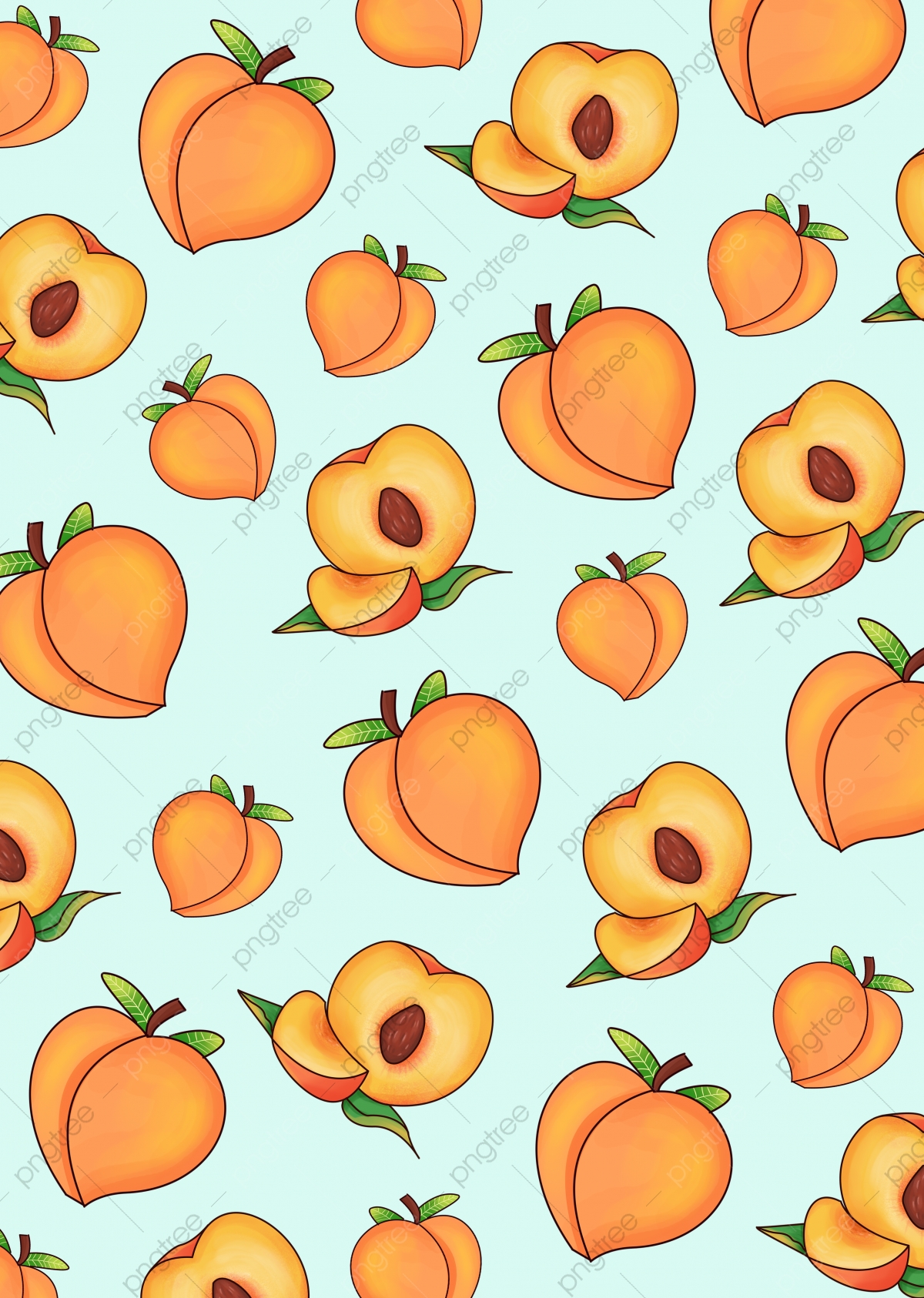 Peach Fruit Background