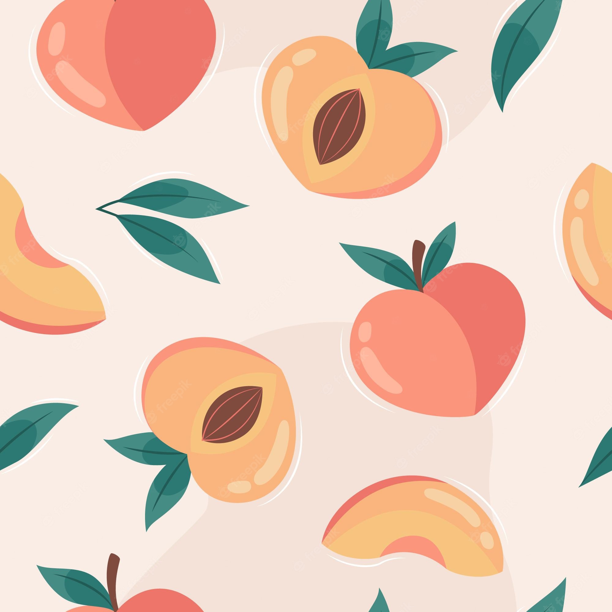 Peach Fruit Background