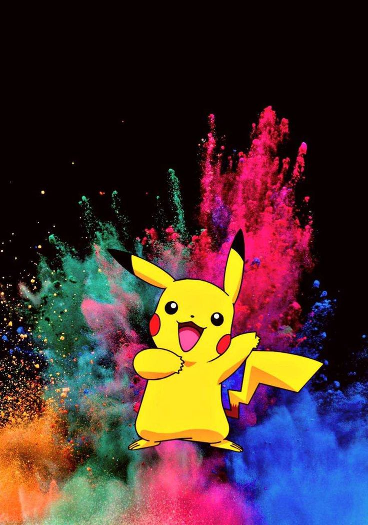 Pikachu Black Background