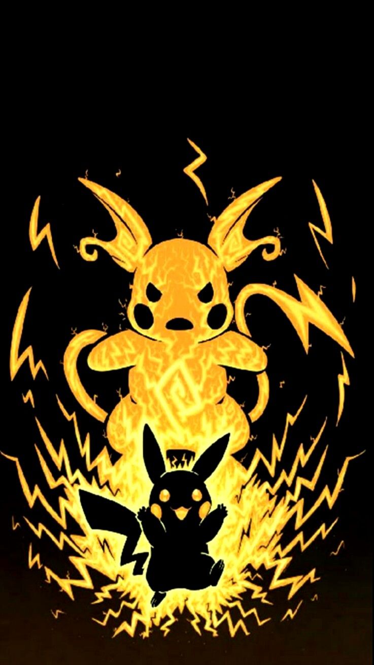 Pikachu Black Background