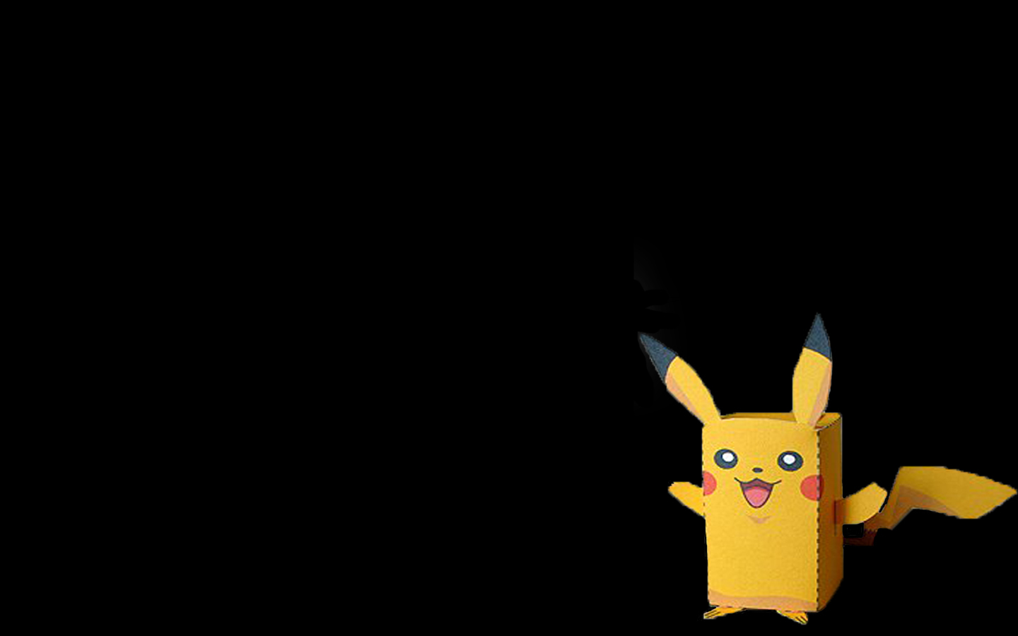 Pikachu Black Background