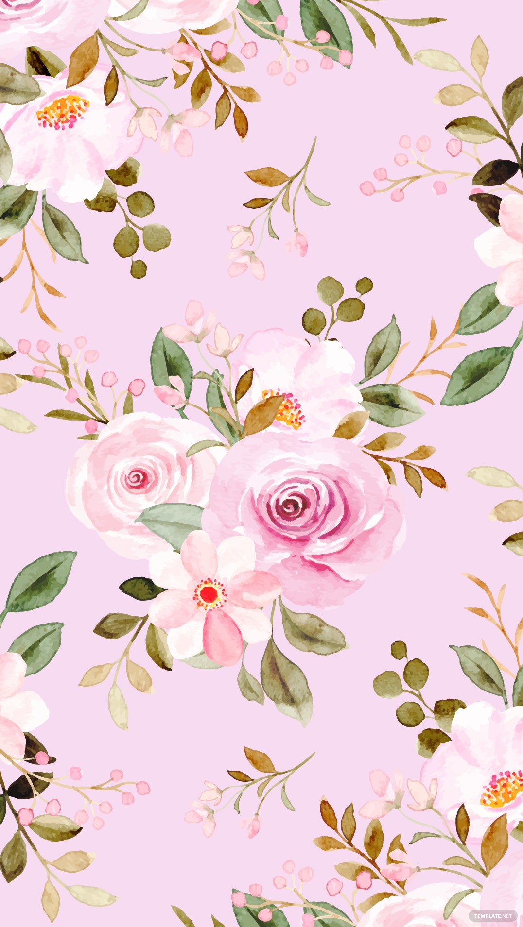 Pink Flower Background Iphone