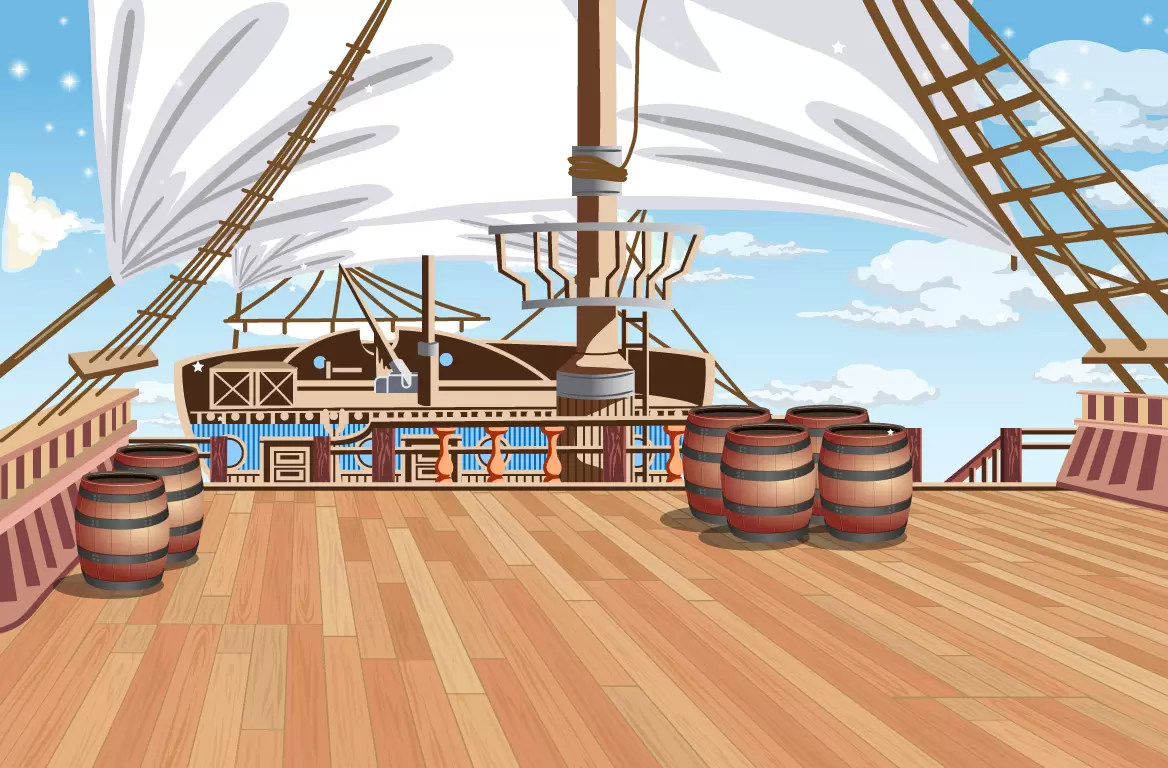 Pirate Ship Deck Background