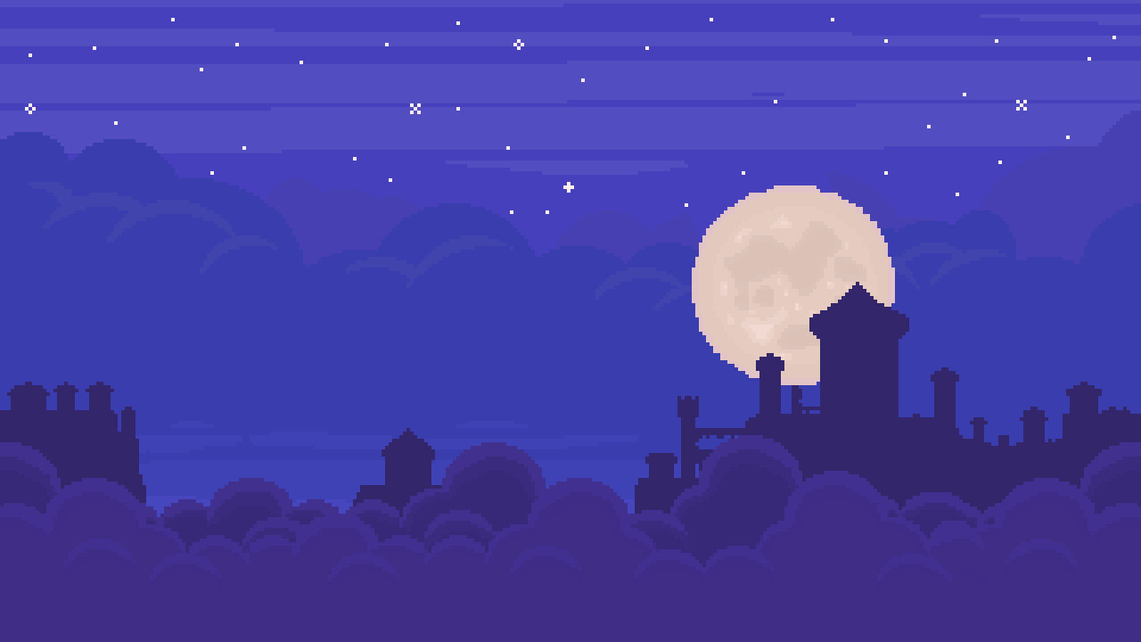 Pixel Castle Background