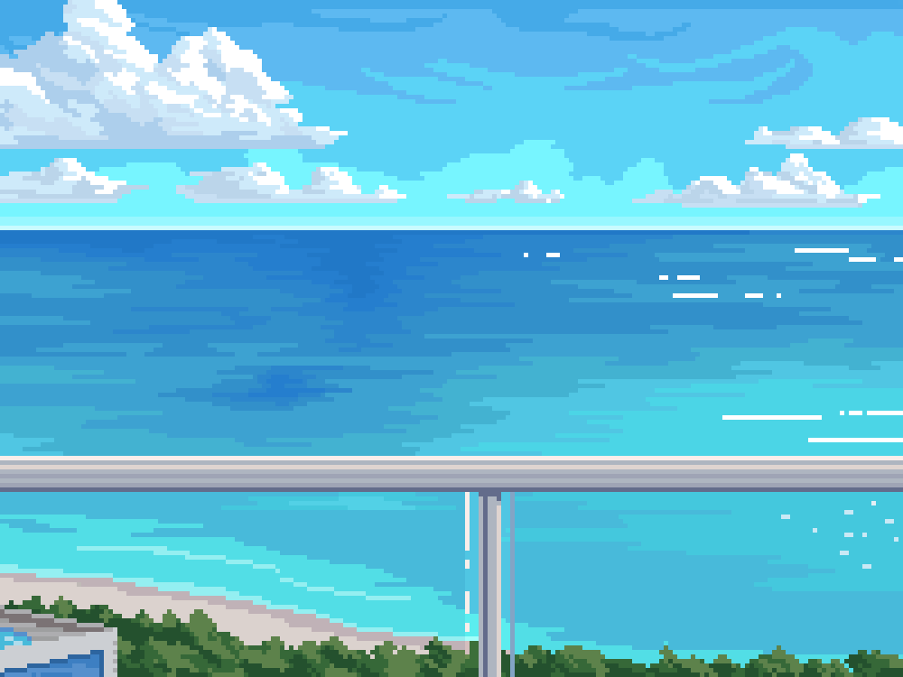 Pixel Ocean Background