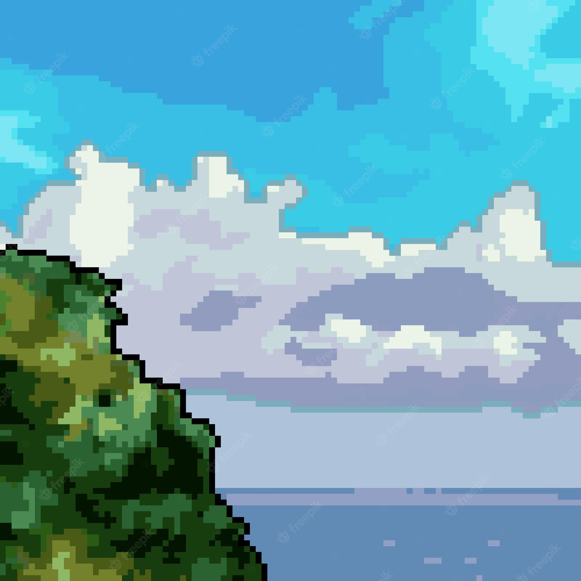 Pixel Ocean Background