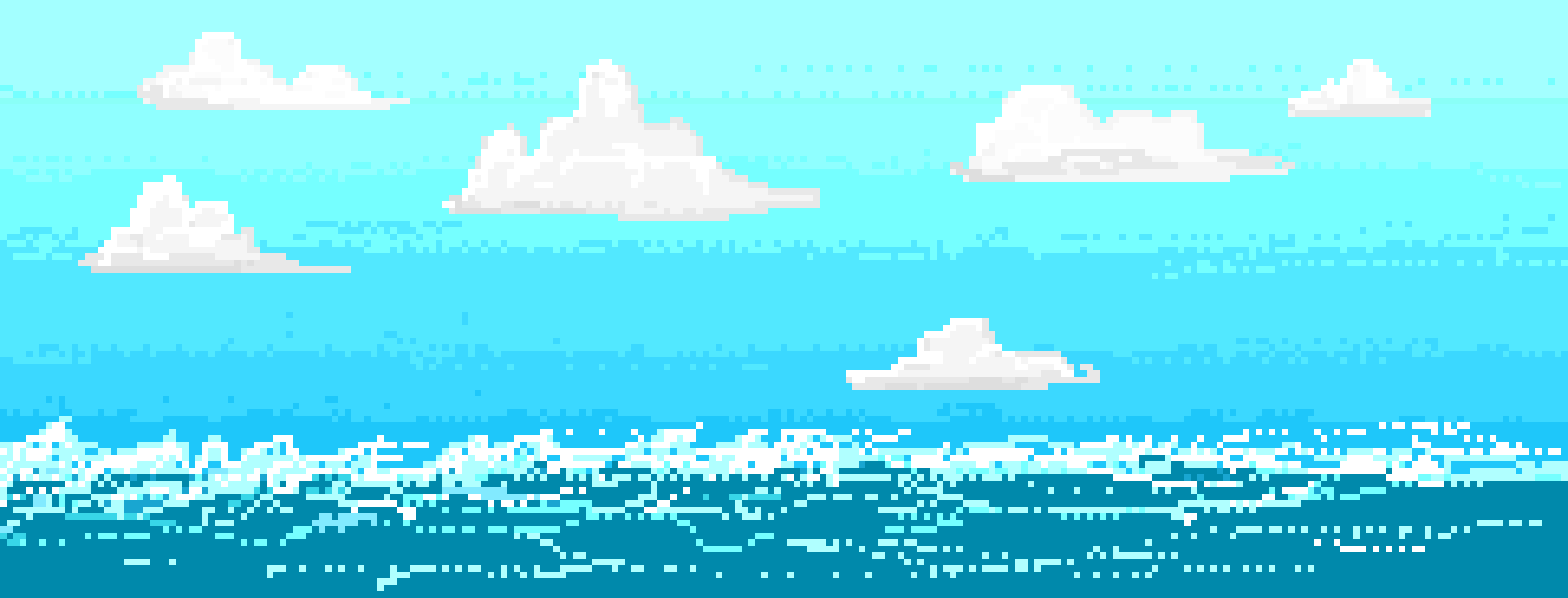 Pixel Ocean Background