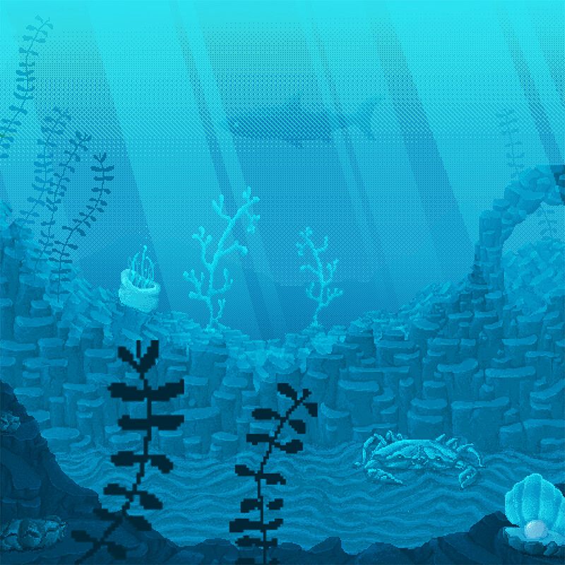 Pixel Ocean Background