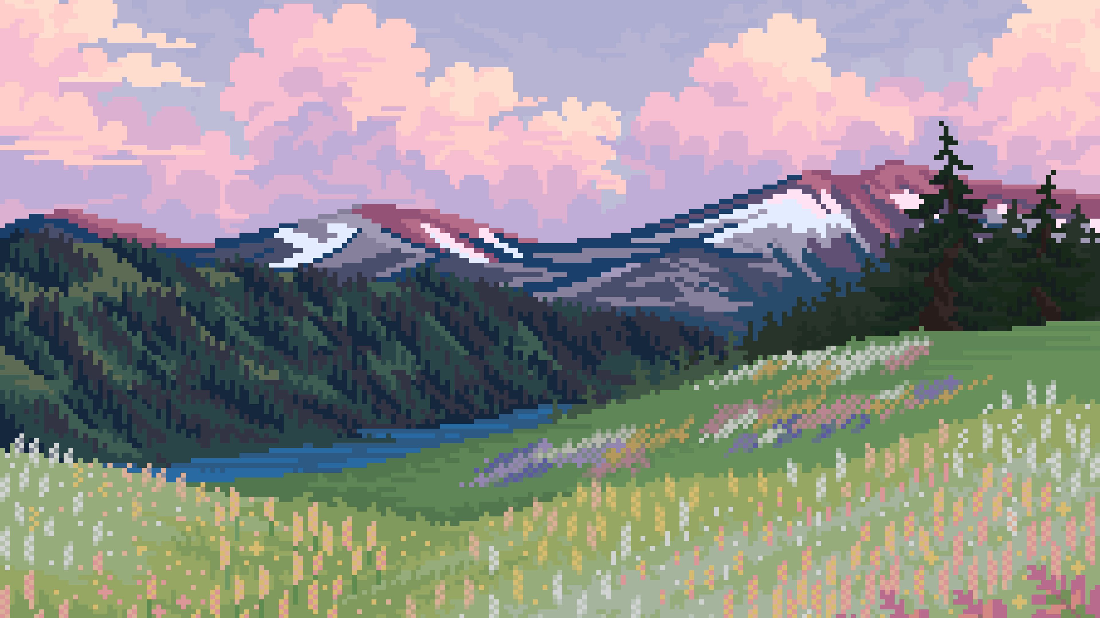 Pixel Scenery Background