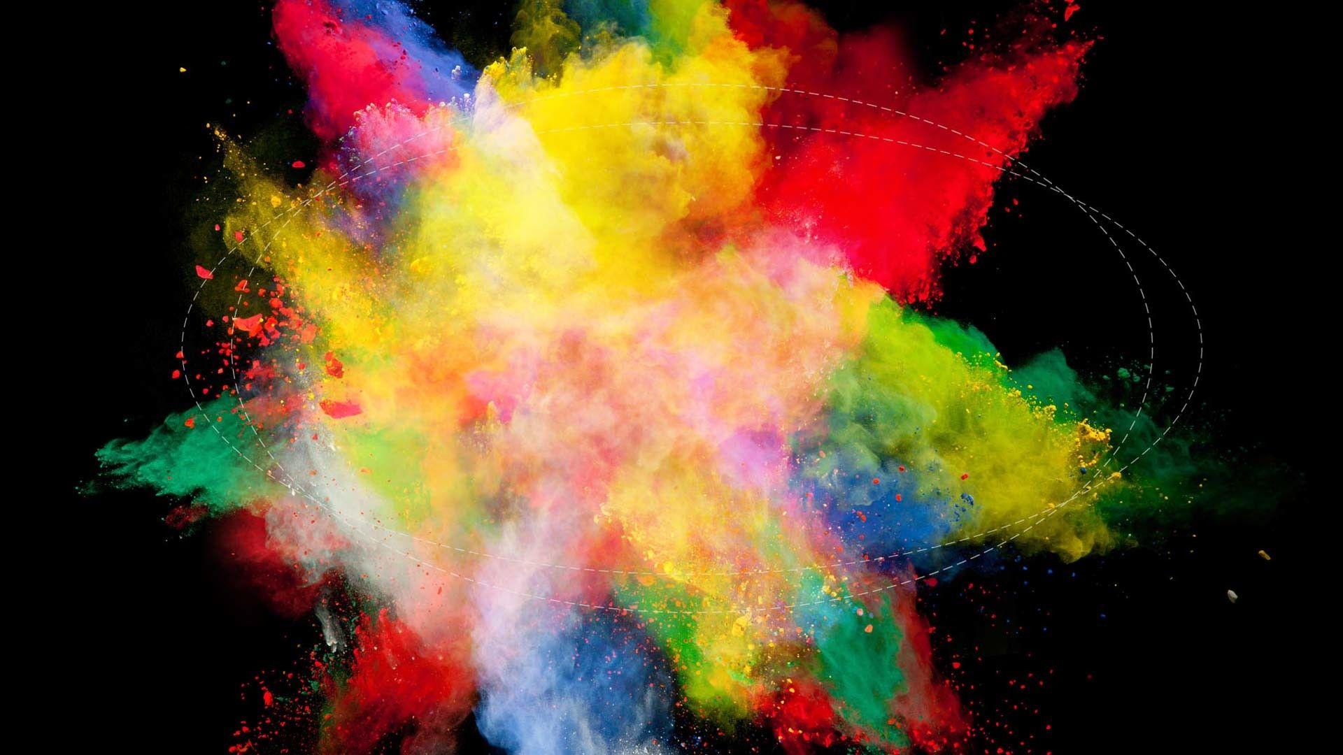 Rainbow Explosion Background