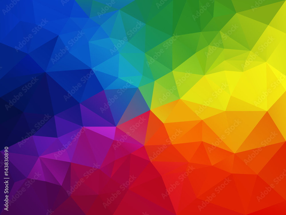 Rainbow Polygon Background