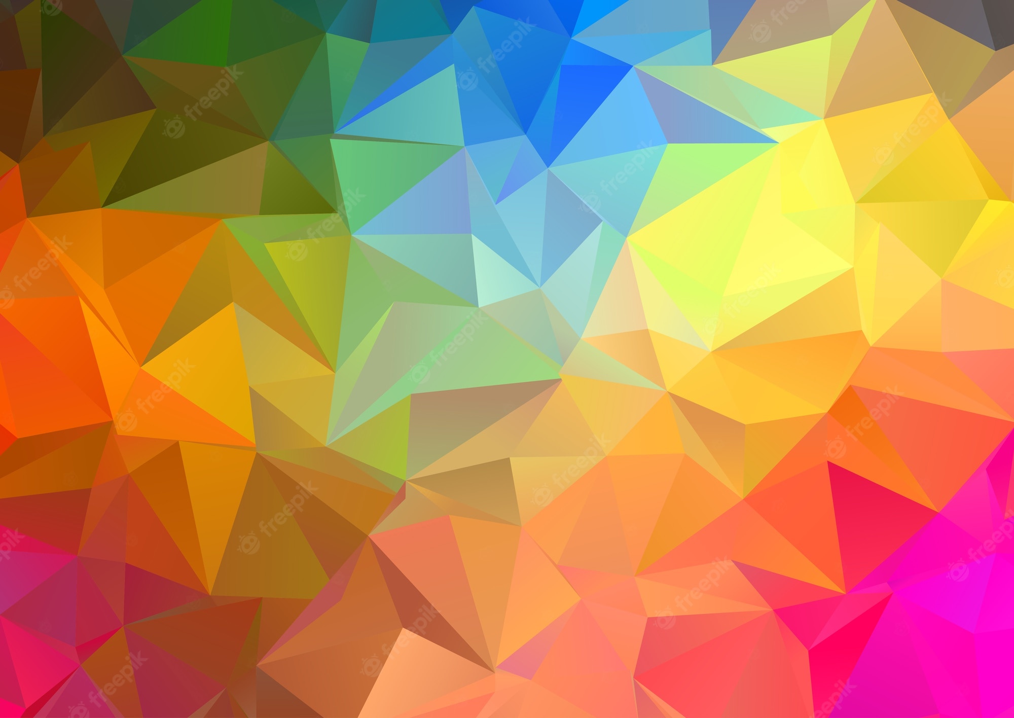 Rainbow Polygon Background