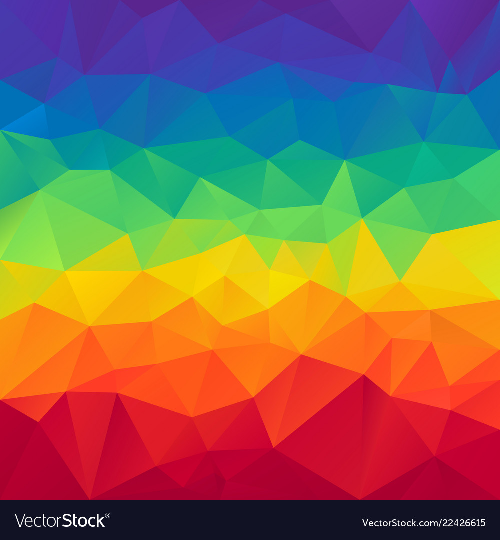 Rainbow Polygon Background