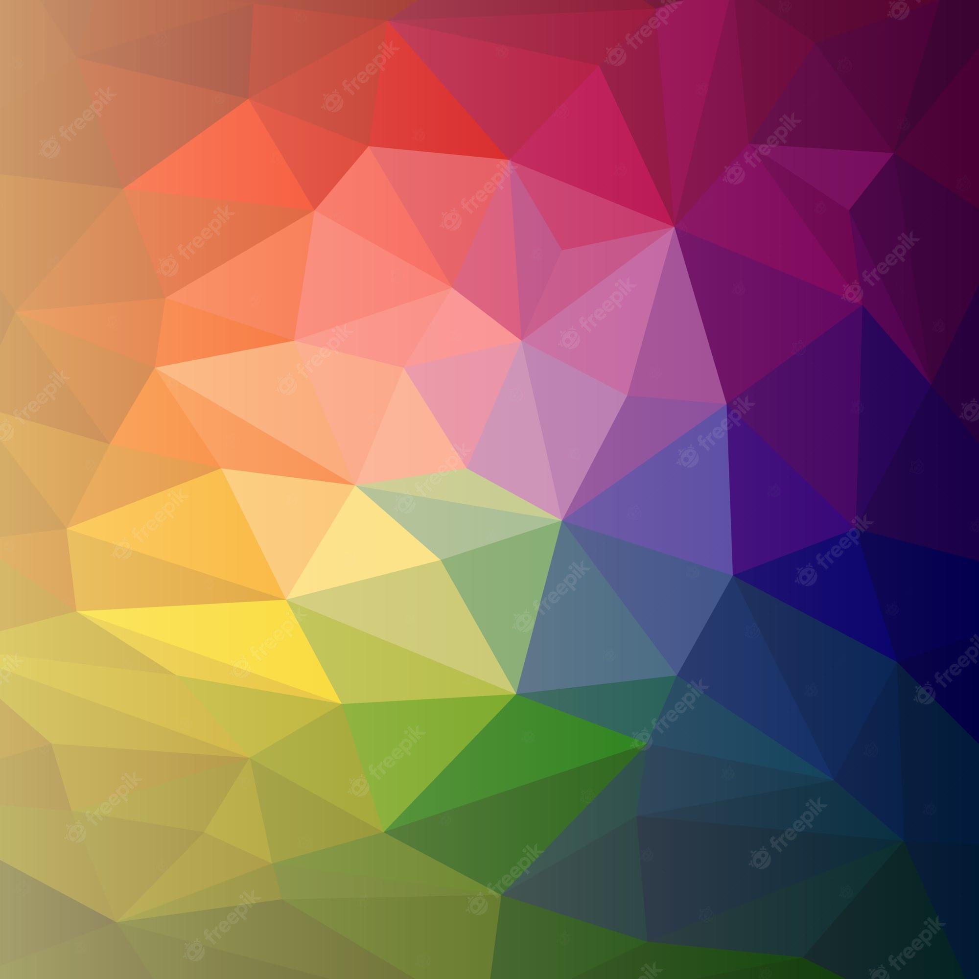 Rainbow Polygon Background