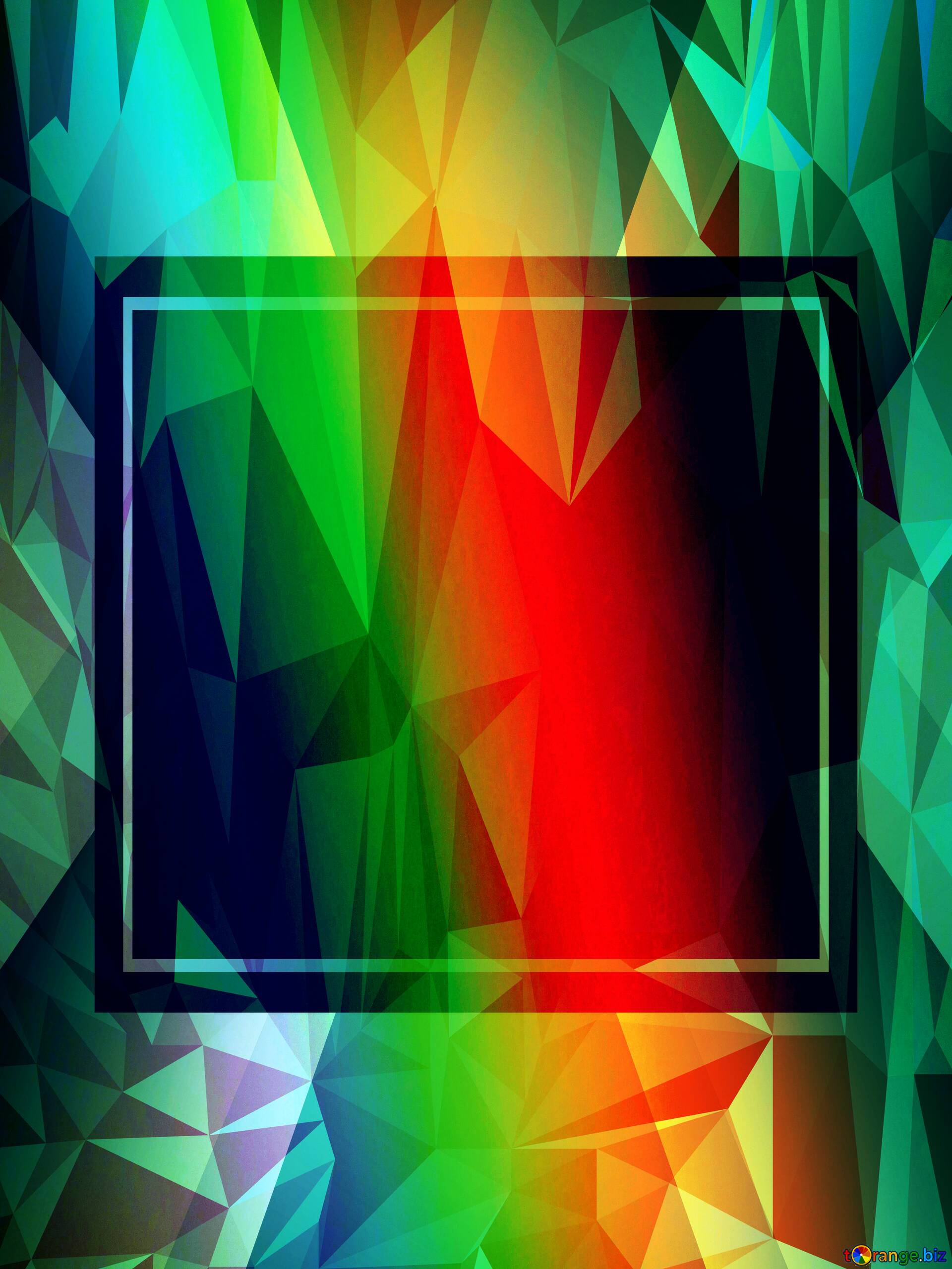 Rainbow Polygon Background