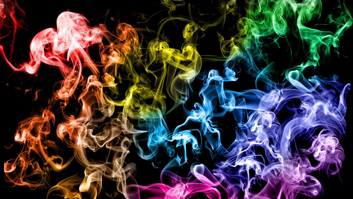 Rainbow Smoke Background