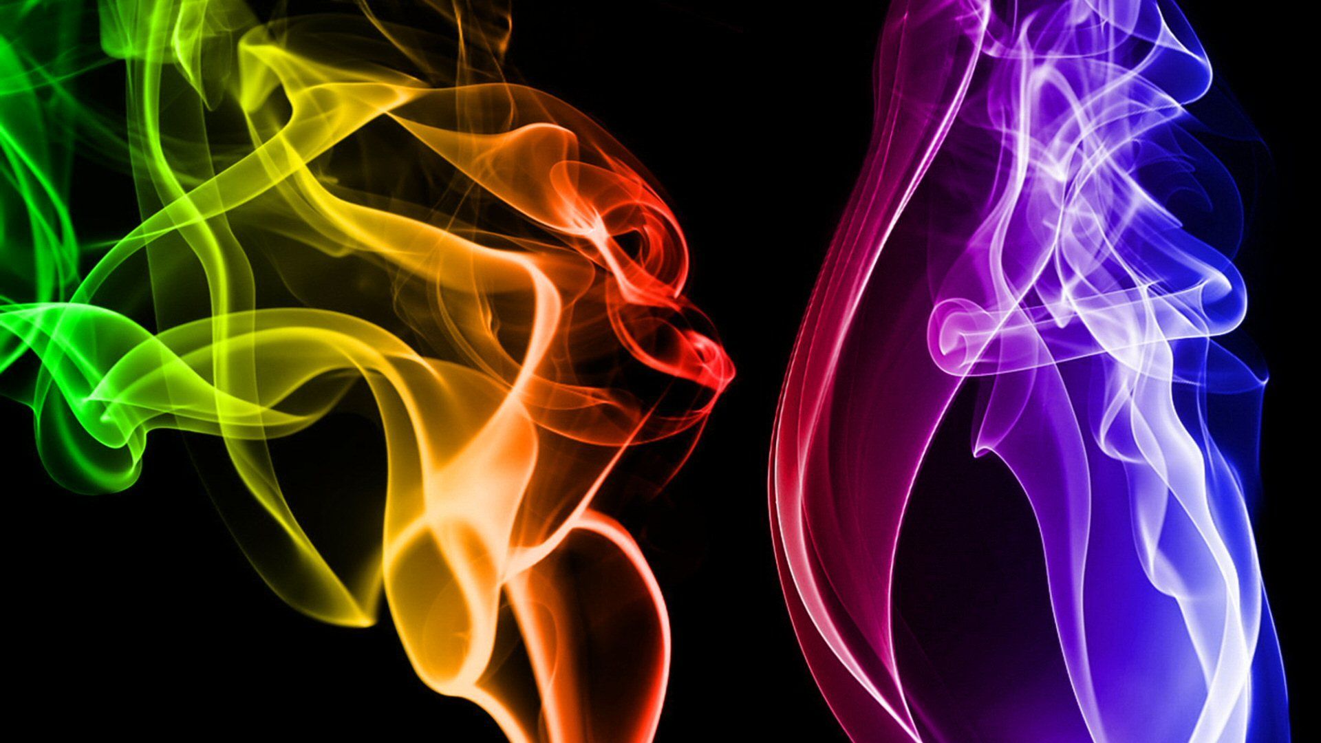 Rainbow Smoke Background