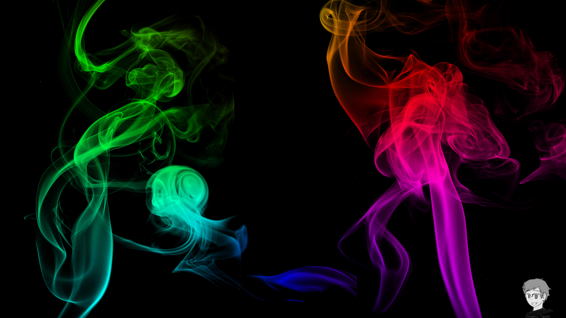 Rainbow Smoke Background