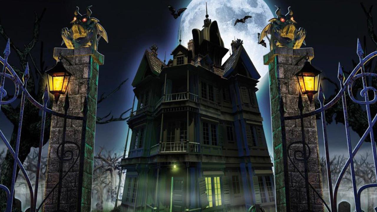 Realistic Haunted House Background