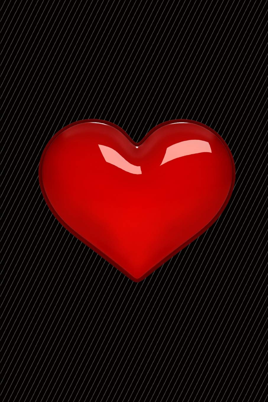 Red Heart Black Background