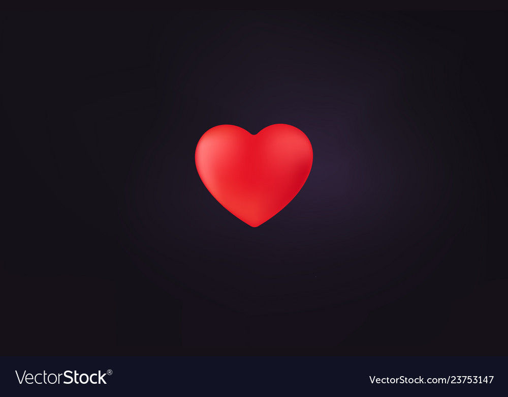 Red Heart Black Background