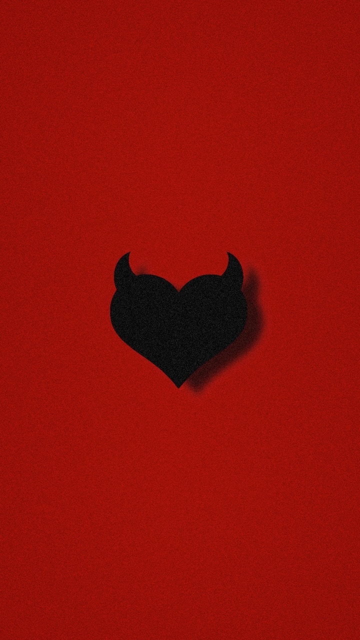 Red Heart Black Background