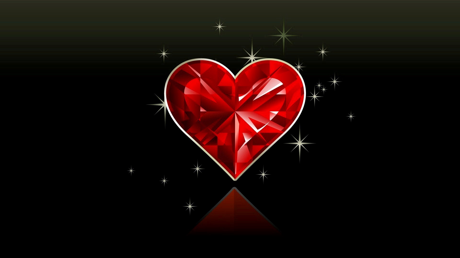 Red Heart Black Background