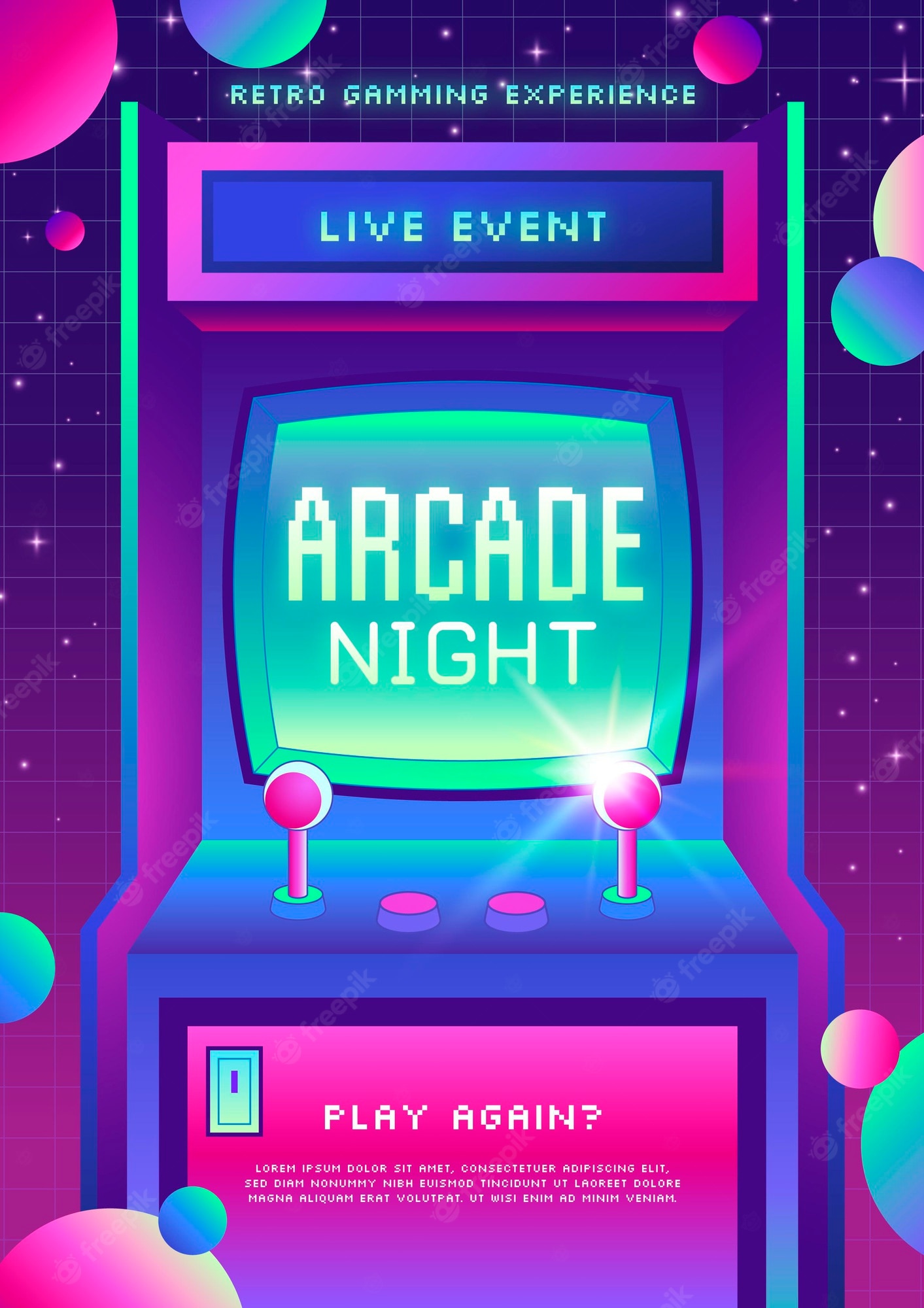 Retro Arcade Background