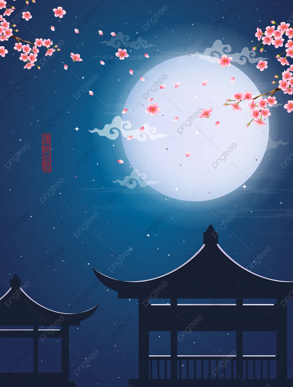 Romantic Moonlight Background