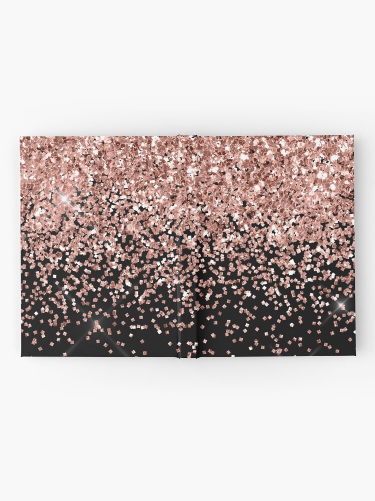 Rose Gold Black Glitter Background