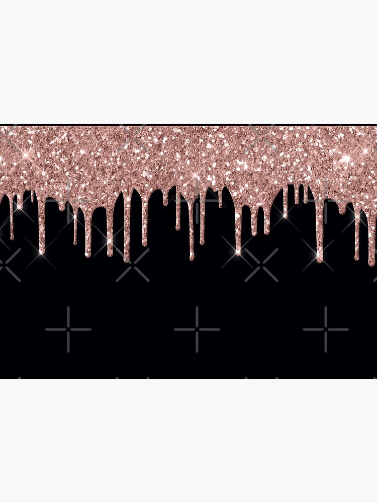 Rose Gold Black Glitter Background