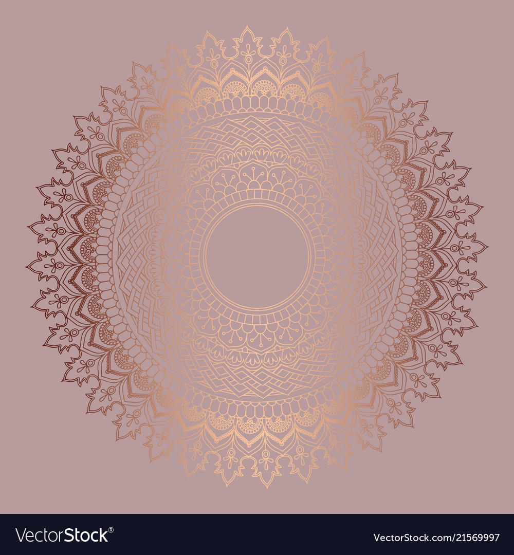 Rose Gold Mandala Background