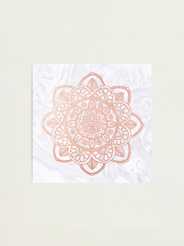 Rose Gold Mandala Background