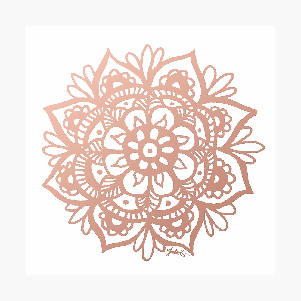 Rose Gold Mandala Background