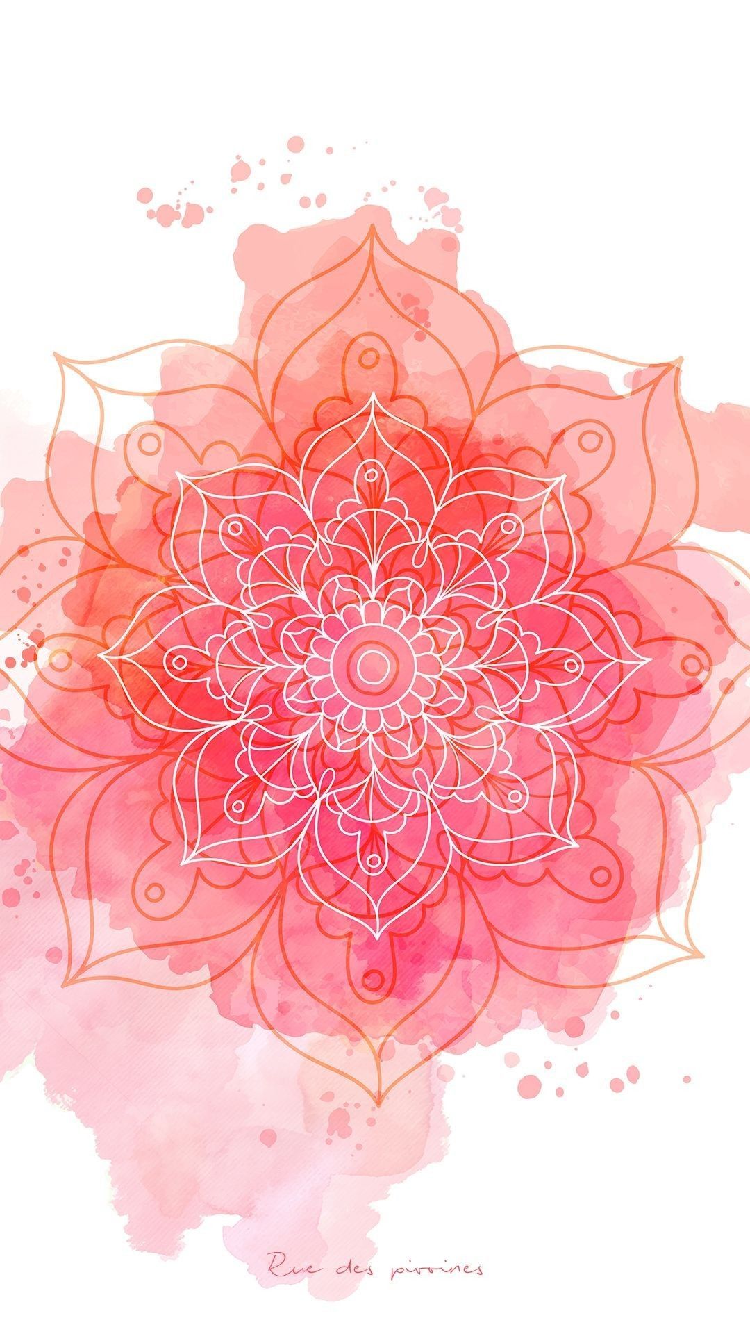 Rose Gold Mandala Background