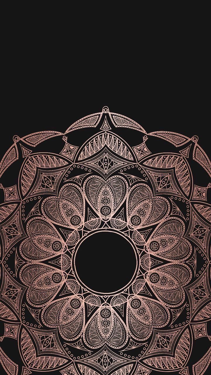 Rose Gold Mandala Background