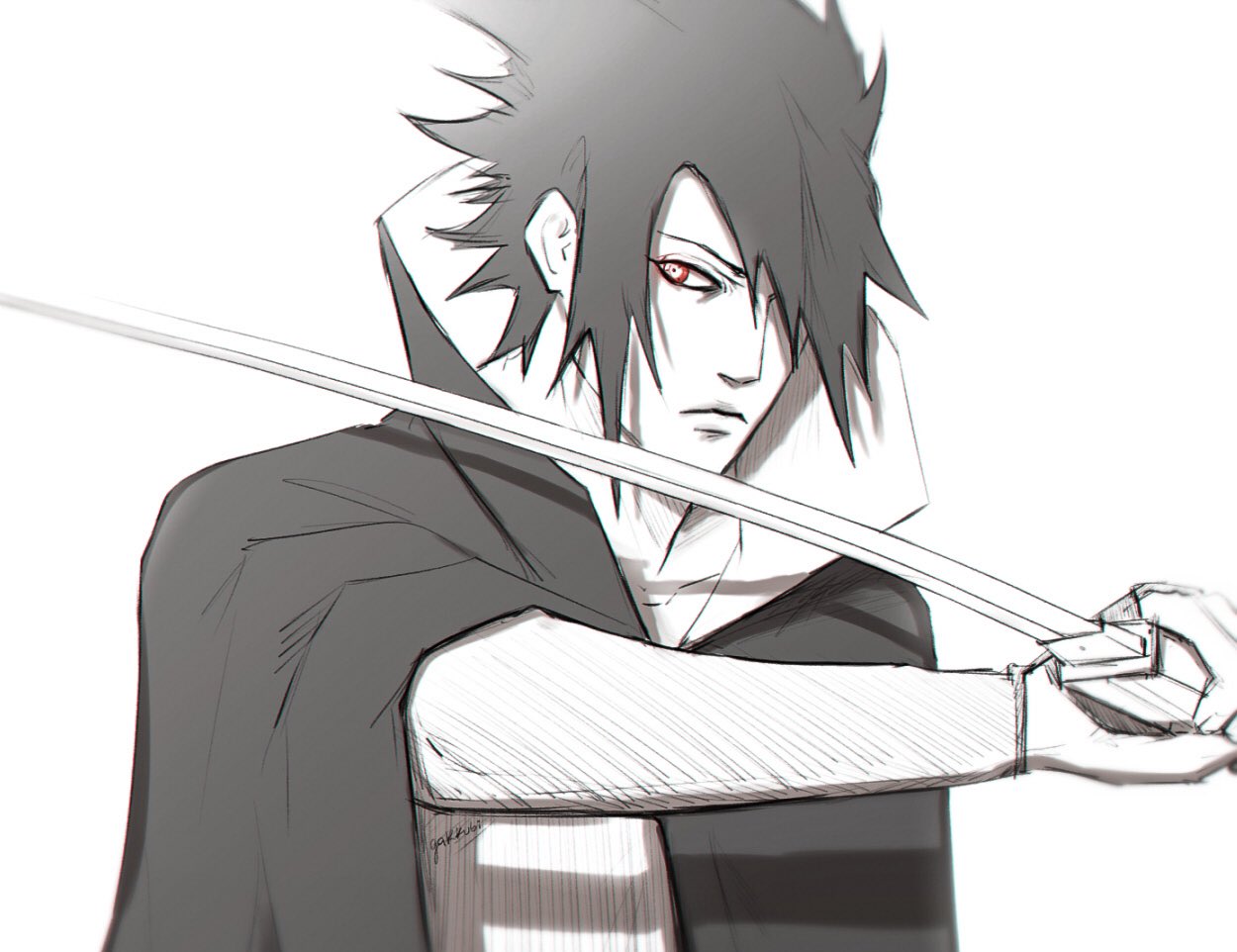 Sasuke White Background