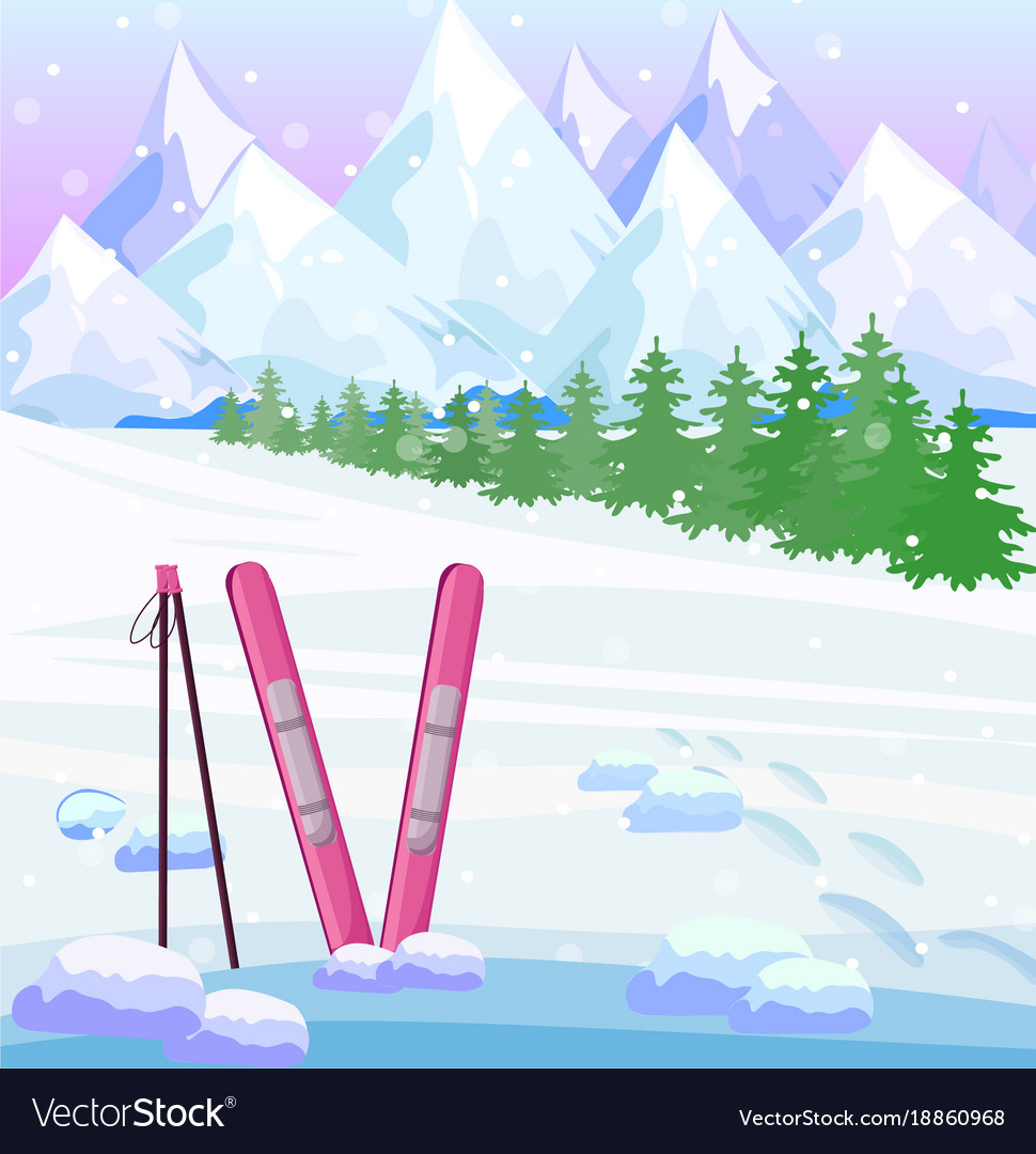 Ski Mountain Background