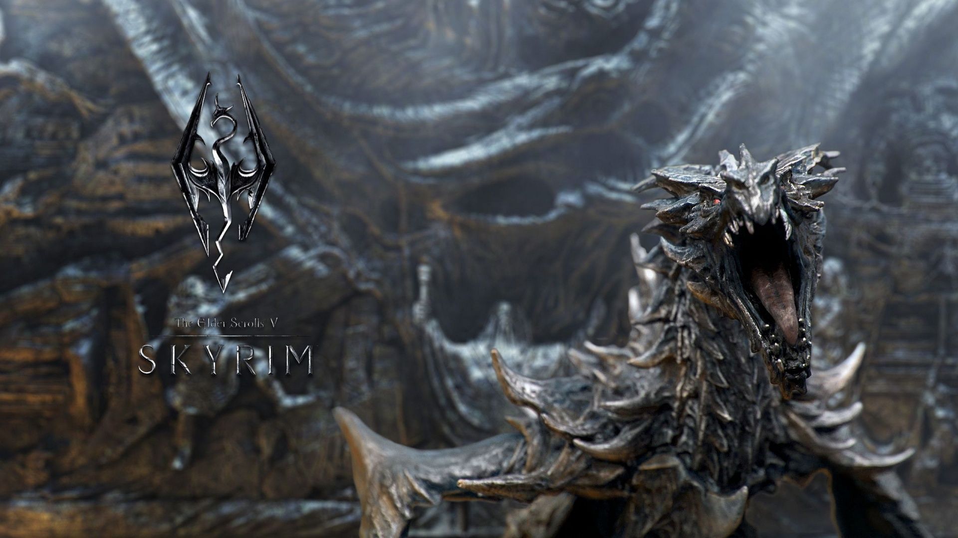 Skyrim Dragon Background