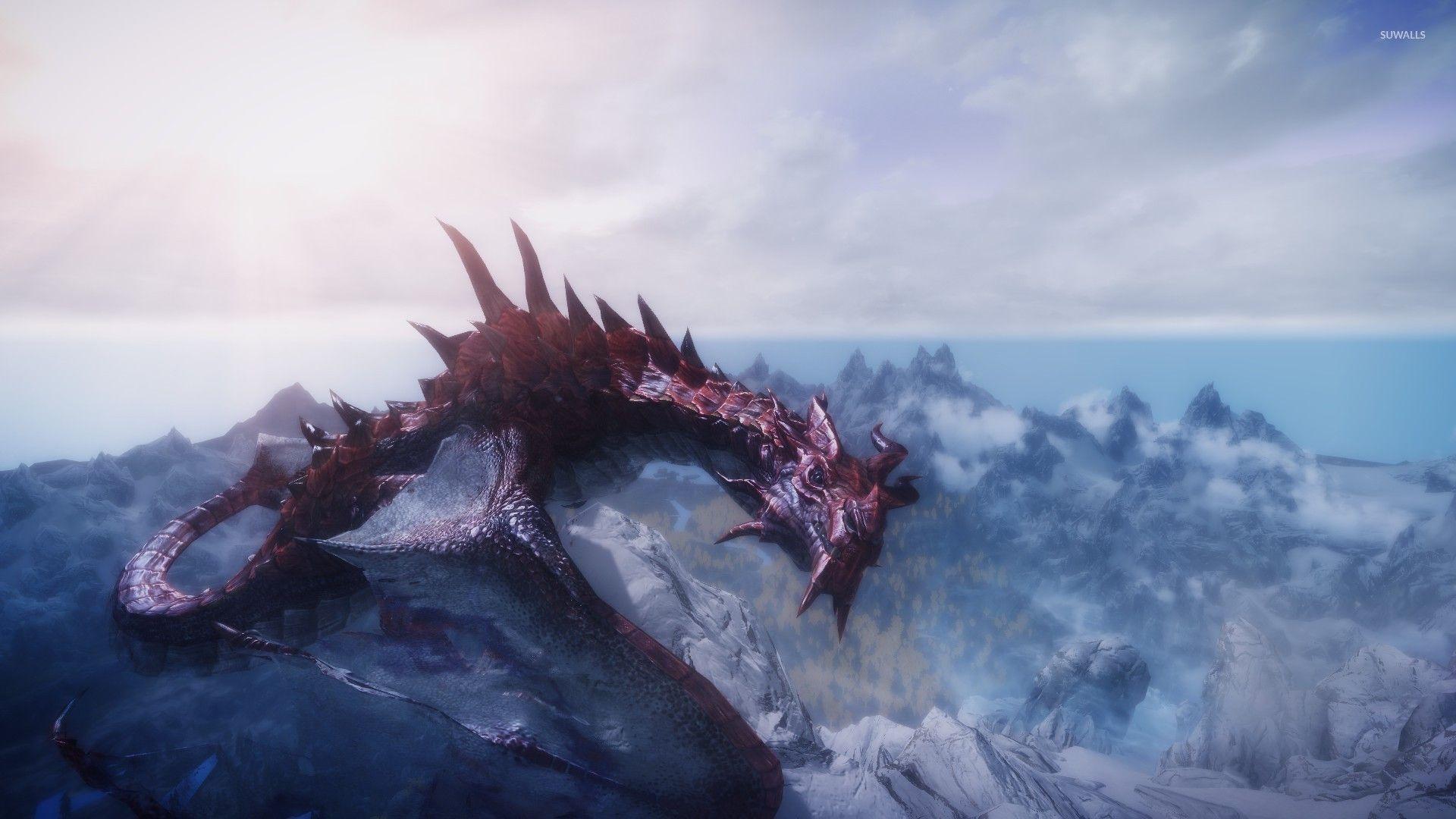 Skyrim Dragon Background