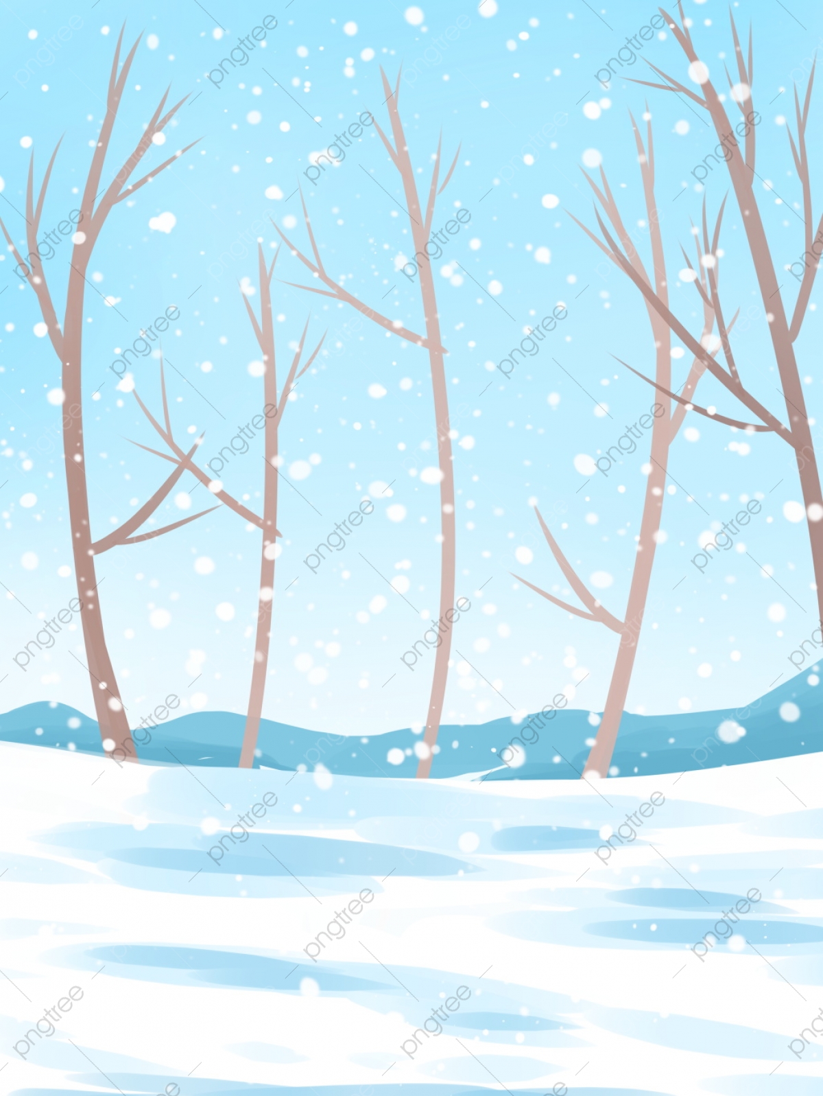 Snow Cartoon Background