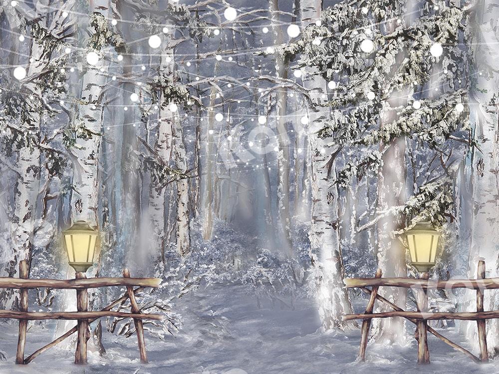 Snow Forest Background