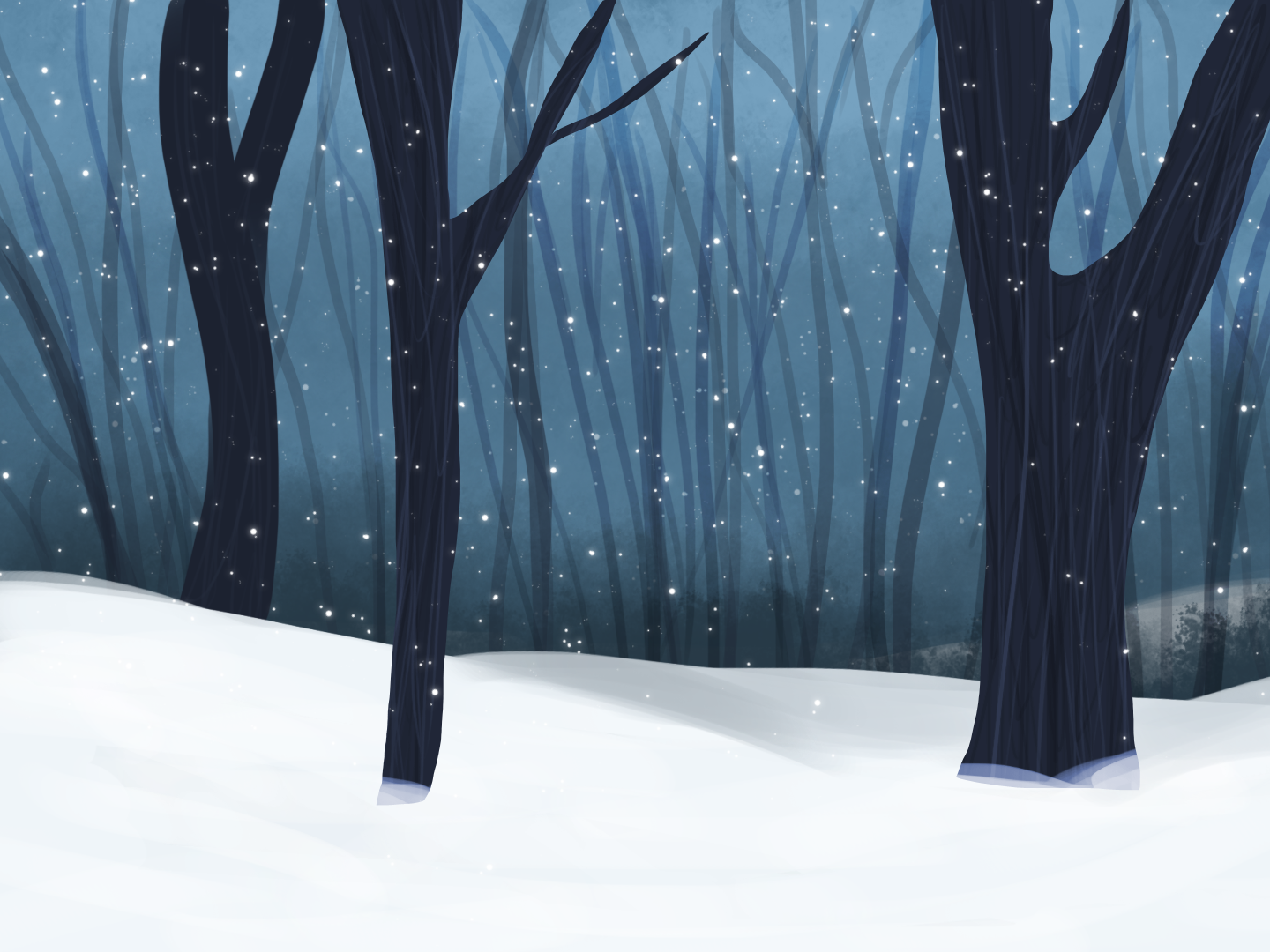 Snow Forest Background