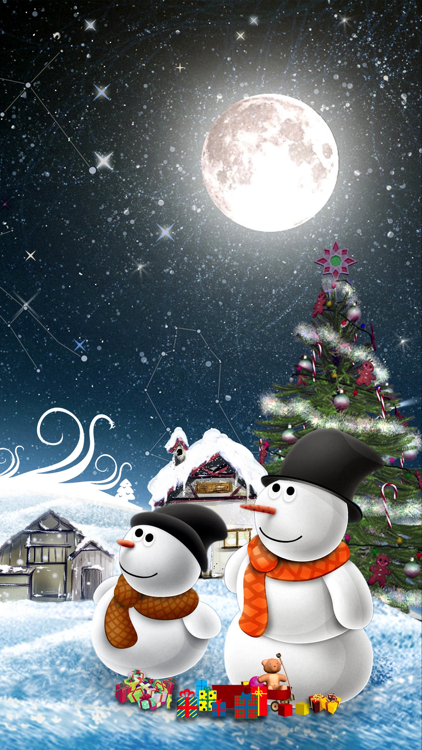 Snowman Background Iphone