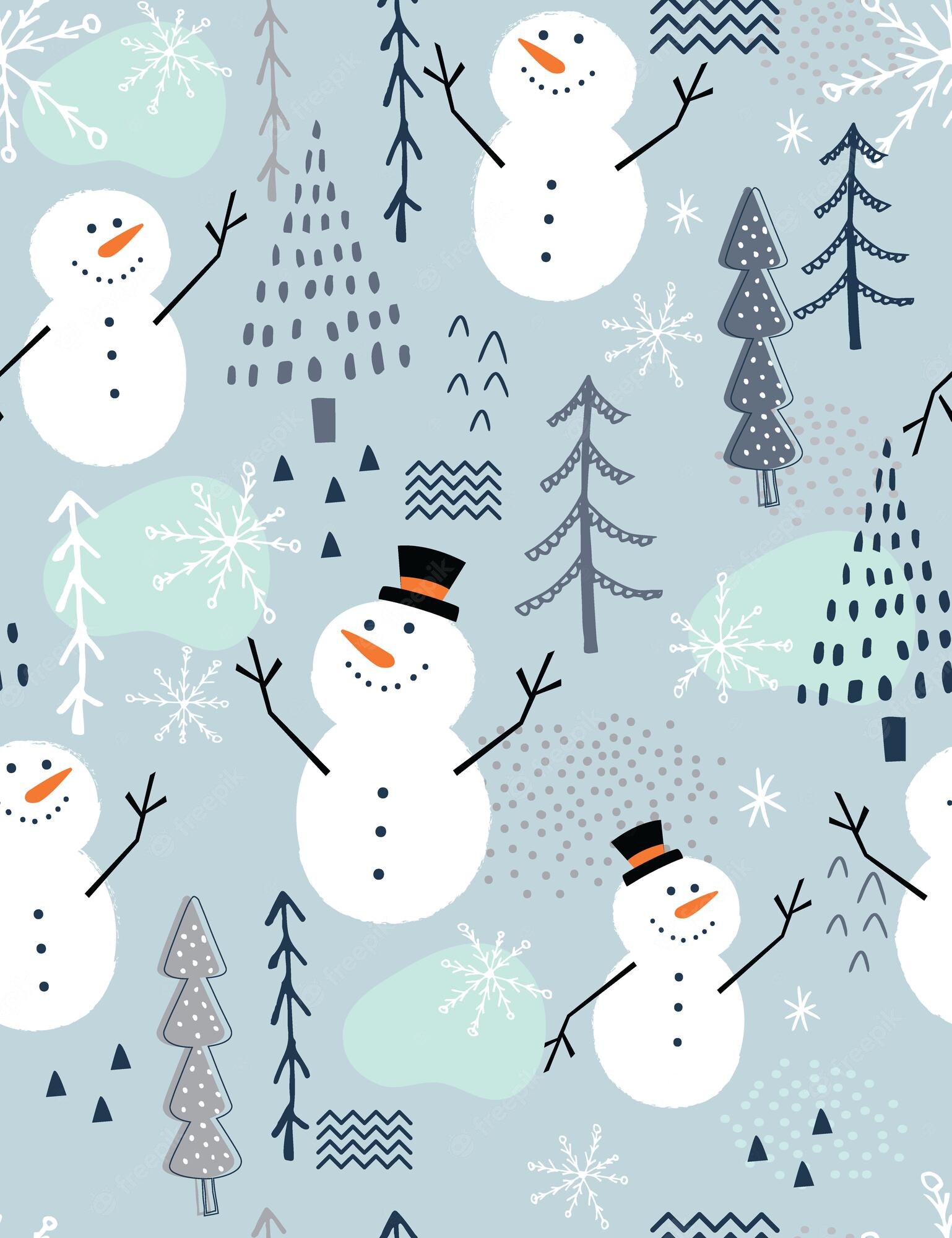 Snowman Background Iphone