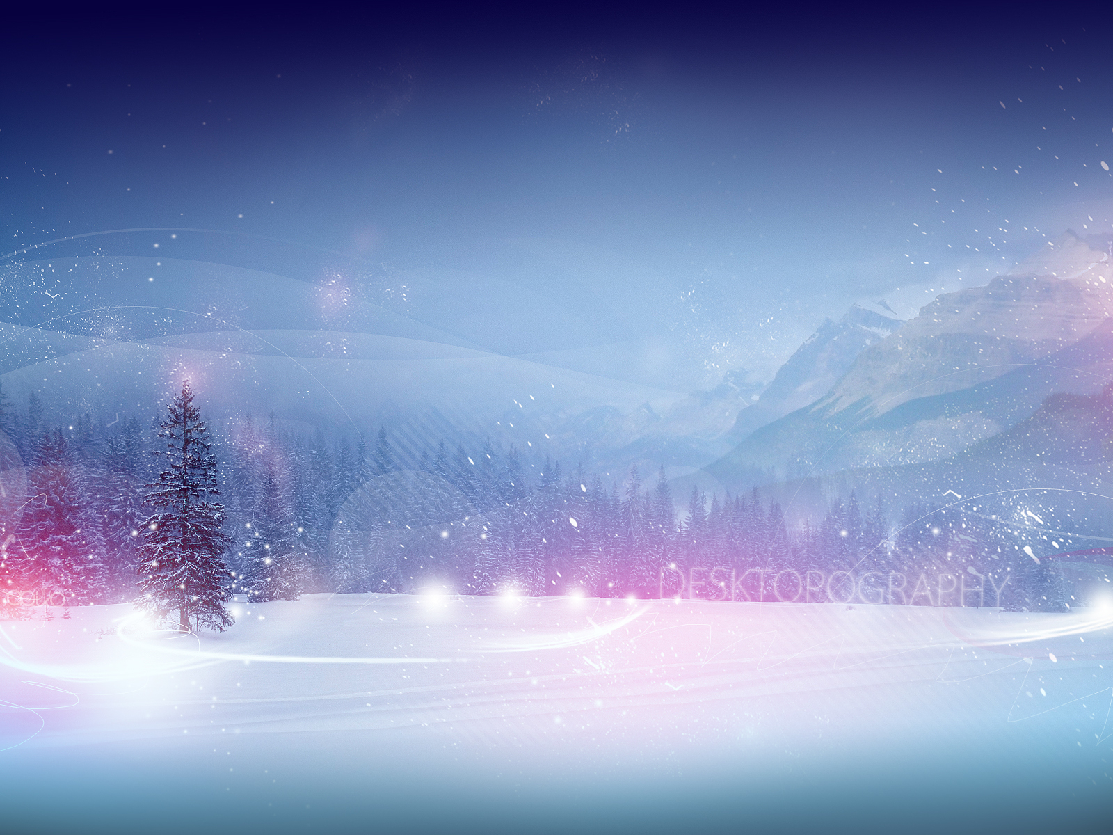 Snowy Anime Background