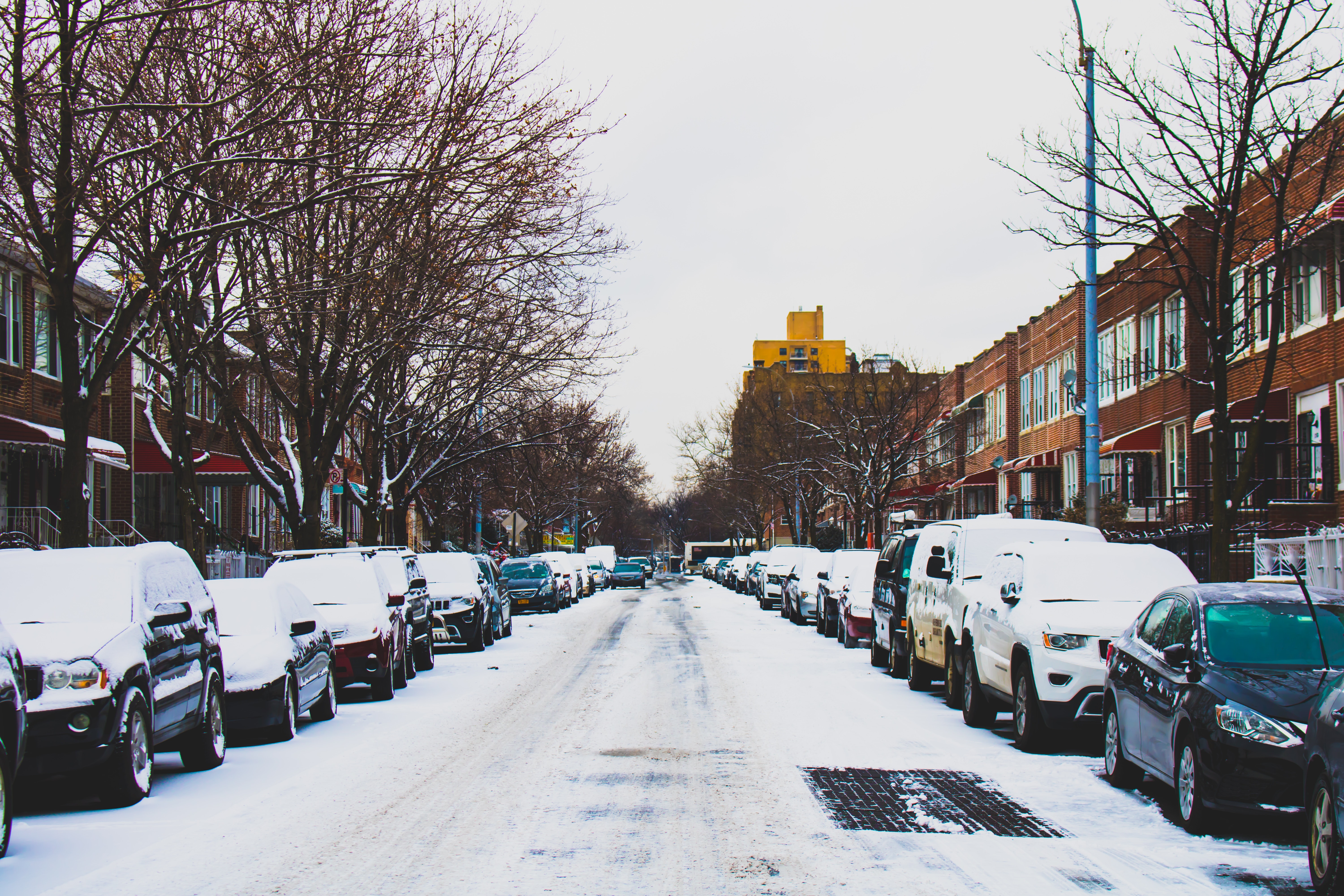 Snowy City Background