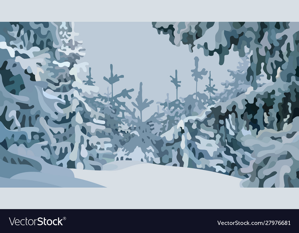 Snowy Forest Background